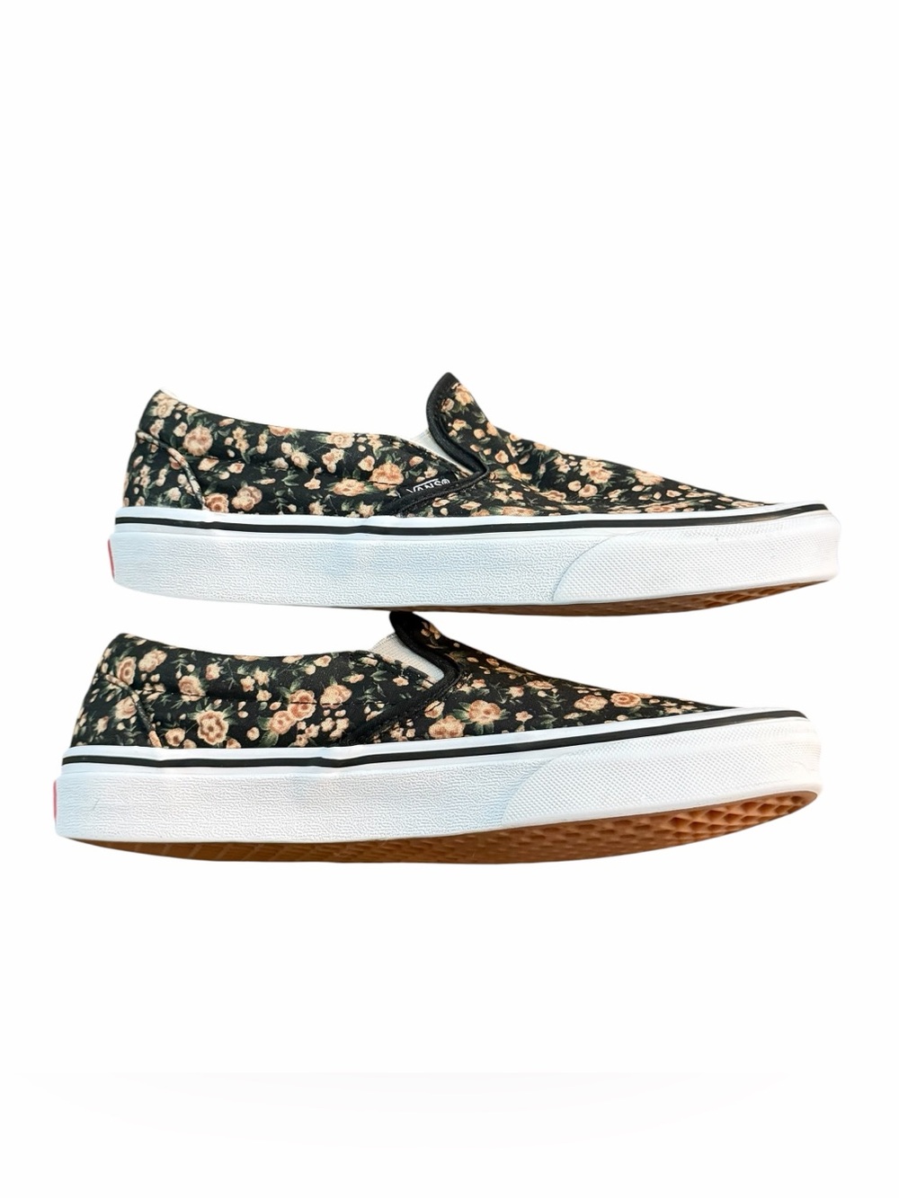 Vans ‘Rose Dreams’ Slip-On Black Floral Casual Retro Skater Sneakers  Sz M6.5/W8 - Picture 4 of 8